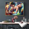 Abstract Body Graffiti Art Passion Sexy Naked Couple Posters and Prints Canvas Paintings Wall Art Pictures for Living Room Decor
