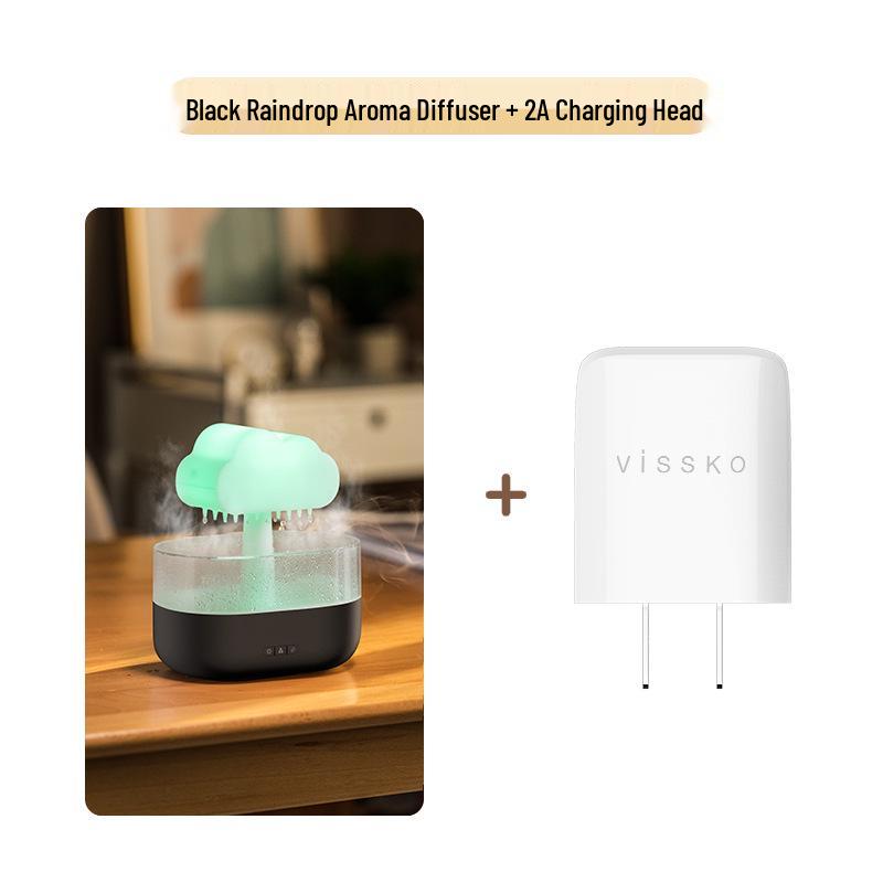 USB Rain Cloud Humidifier: Aromatherapy Diffuser with Seven-Color LED for Home and Bedroom