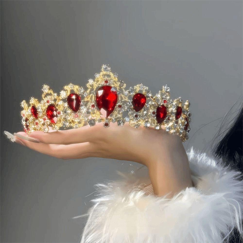 Crystal Queen Princess Crown Rhinestone Diadem Headwear New Vintage Wedding Tiaras  Costume Party