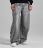 Beoteunseoul Front Cut Vintage Washed Denim Pants (Gray)