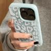 White Leopard Print Phone Case For iPhone 11 12 13 14 15 16 Pro Max 16 Plus 16Pro Folds Texture Shockproof Soft Cover Girls Gift