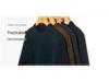 Men's Fleece-lined Jacquard Sweater - Winter Warmth, Round Neck Solid Color Knitwear.