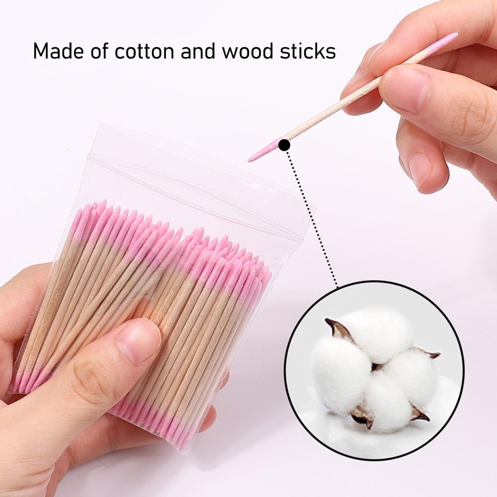10 Bags Wooden Stick Body Double Pointed Cotton Swabs Daily Salon & Household Fine Cleansing