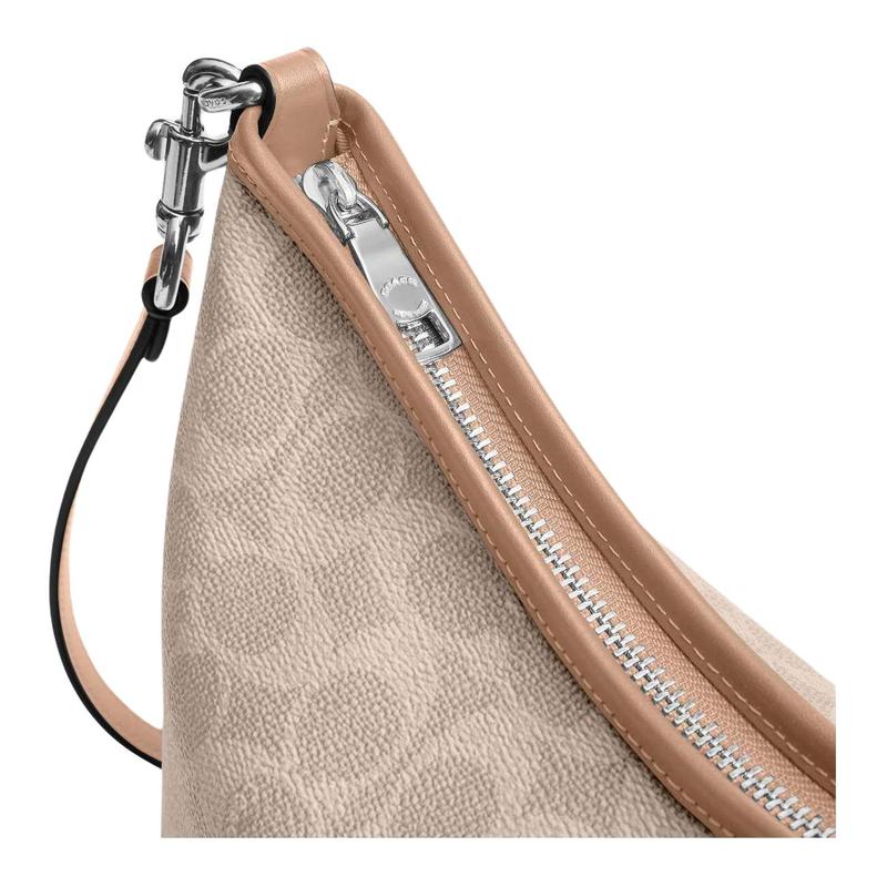 Coach Laurel 31 Shoulder Bag Signature Canvas Women Hobo Handbag Dual Detachable Straps Zipper Closure Commute Fashion Gift CEY95-SVPWH