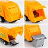 1/64 Man Garbage Truck Trash Bin Model Car Diecast Gift Toy Vehicle Kid