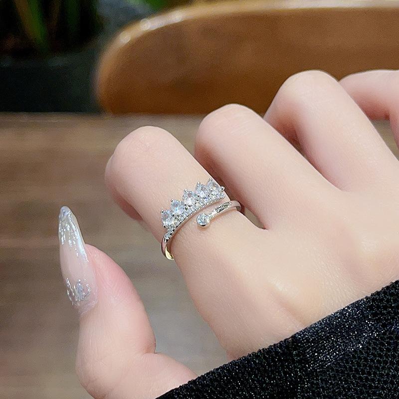 Opening Adjustable Hollow Ring Women'S Fashion Personality Exaggerated Index Finger Ring Niche Design Ring