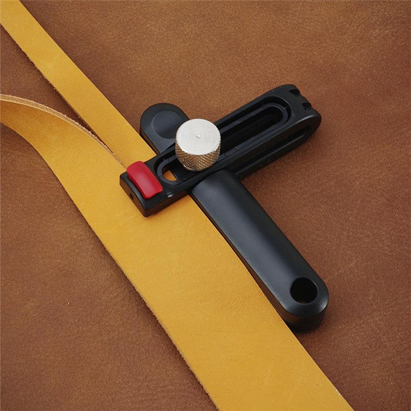 Guter-Verstellbarer Lederschneider mit Skala Lederriemen Schnur Gürtel Schneider Hand Schneidwerkzeug Praktisches Lederhandwerk Handwerkzeug