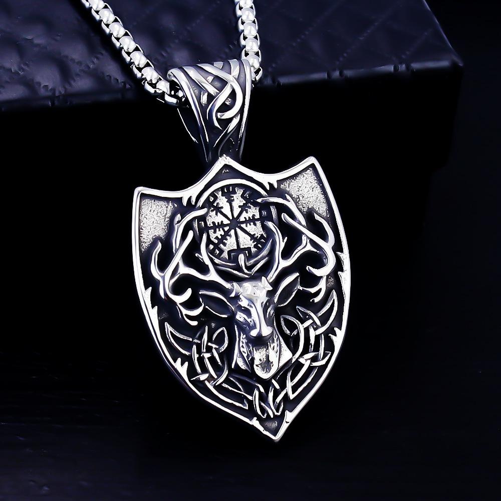Necklace Vintage Elk Pendant for Men