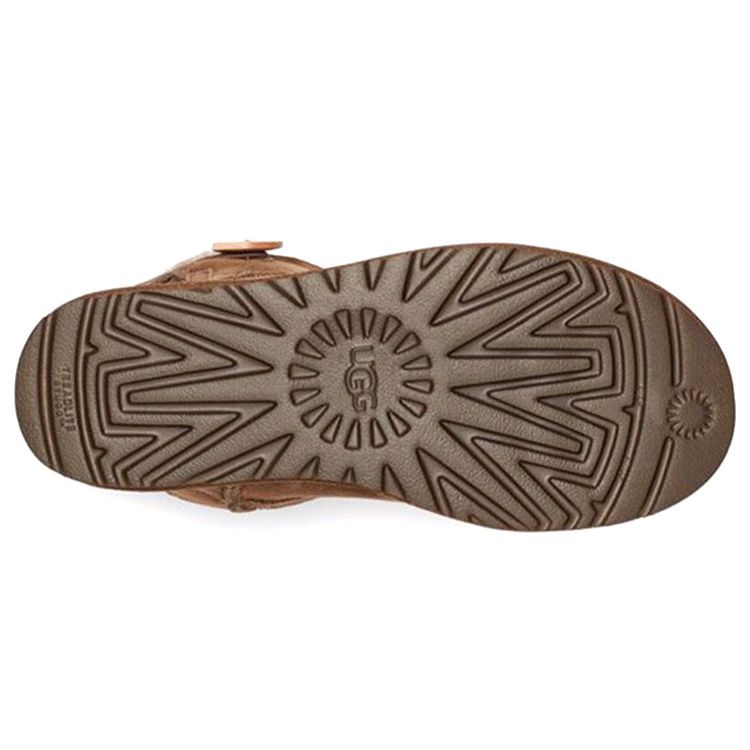 UGG Bailey Button Ii Saueskinn Fritidskomfortable Korte Snøstøvler Dame støvler Valnøtt 1016422-HCK