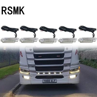 5ks IP68 Bílá Jantarová LED Světla Maska Nákladního Vozidla Scania DAF Světlo Masky Pro Volvo Světlo Masky Man Nákladní Vozidlo Benz Světla Masky