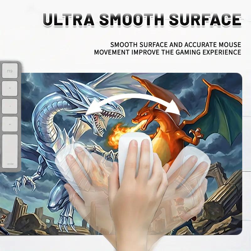 1Pc Dragon Battle Storm Gaming Mouse Pad Keyboard Desk Mat Non-slip Rubber Lock Edge Waterproof Computer Mousepad for Office Home Decor Y1166