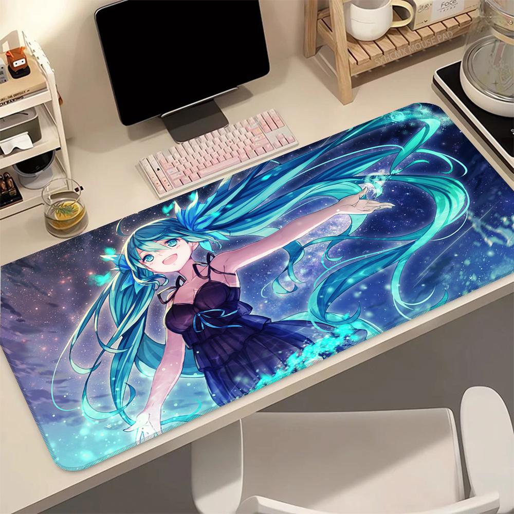 Mouse Pad Hhatsunes Mmiku Gaming Mousepad PC Gamer x Cabinet Extended Desk Mat Laptop Anime Kawaii Girls Keyboard Rug