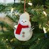 Red Scarf Plush Doll Pendant Xmas Ornament Christmas Tree Pendant  New Year