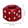 VORCOOL Air Valve Cap for Car, Aluminum Alloy, Red Dice, Tire Valve Cap, Motorcycle, Bicycle, Stylish, Set of 4