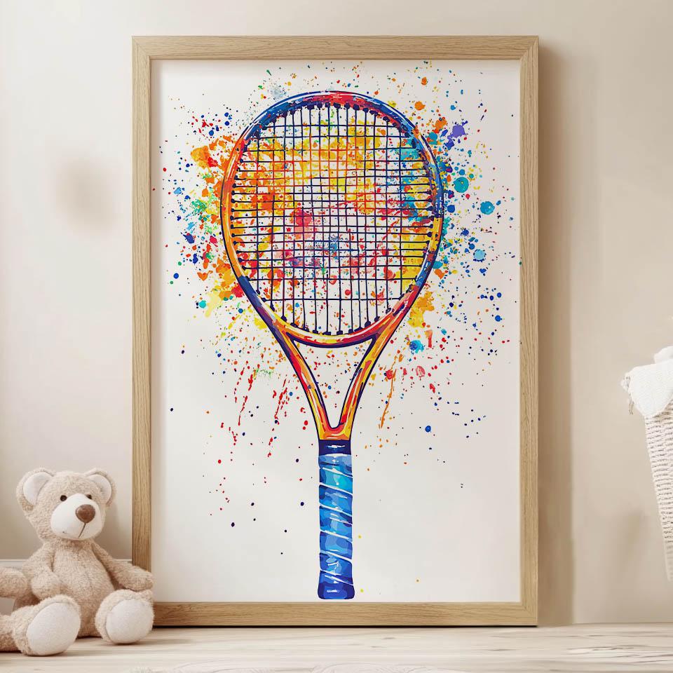Plakat Radosny Tenisowy Świat Plakat Radosny Tenisowy Świat, 30X40 Cm, Bez Ramy, Papier Matowy 230 Gsm