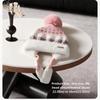 Pom Pom Ear Flap Hat Face Slimming Thick Plush Lined Hat Fair Isle Knitted Hat  Outdoor Activities