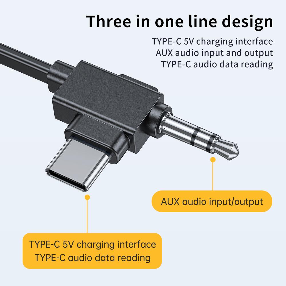 2 In 1 Bluetooth 5.4 Audio Receiver Transmitter 3.5MM AUX With Mic Music Wireless Adapter For Headphones PC TV Car Speakers