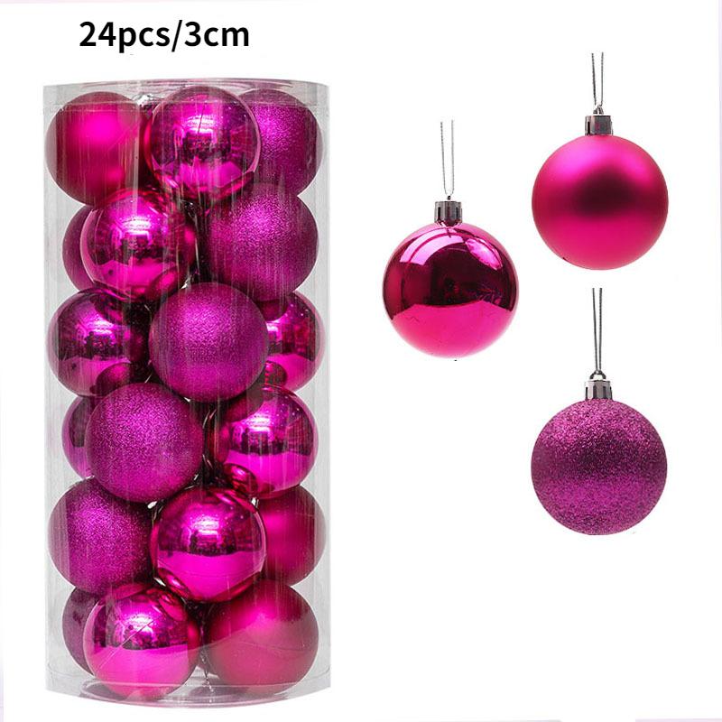 24/36 Pcs Christmas Balls New Year Party Decoration Xmas Tree Ornaments Christmas Hanging Ornament Home Decor Gifts Navidad 2025