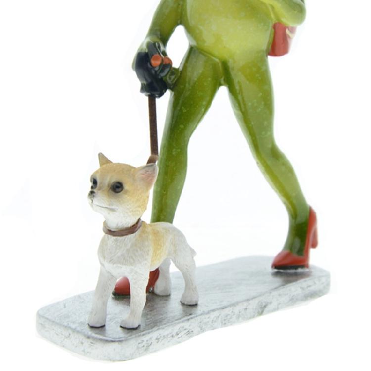 Cute Frogs Dog Resin Figurine Contemporary Animal Sculpture Funny Statue Gift Perfect For Home Liveing Room Display