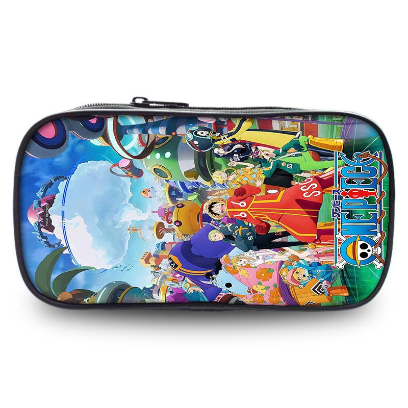 Estuche de Lápices One Piece Luffy y Zoro - Bolsa de Papelería con Estampado de Dibujos Animados Genial
