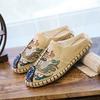 Fashion Men's Shoe Walk Around Home Embroidery Half Male Slipper Cheap Shoes Liquidation Low Price Mascullino Designer Luxury Y2k Slides