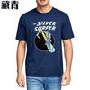 Tee Shirt Cotton Vintage Tshirt Silver Surfer Riding Cosmic Wave ONeck Unisex Tshirt Fashionable Essential Teeshirts Short