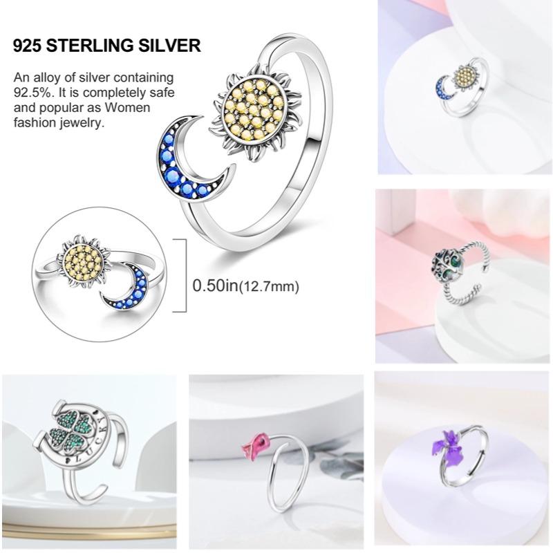 Blue Eyes Adjustable Ring Copper Authentic Elephant Turtle Lotus Infinity Love Open Rings Ideal For Women Wedding Jewellery