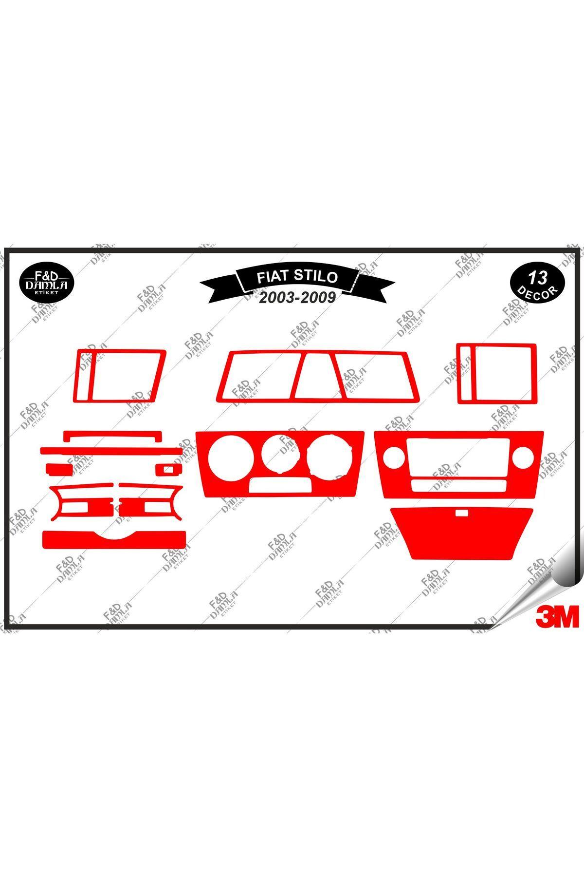 

Fiat Stilo 2003-2009 Torpido Konsol Trim Göğüs Maun Kaplama Set13 Parça Kırmızı