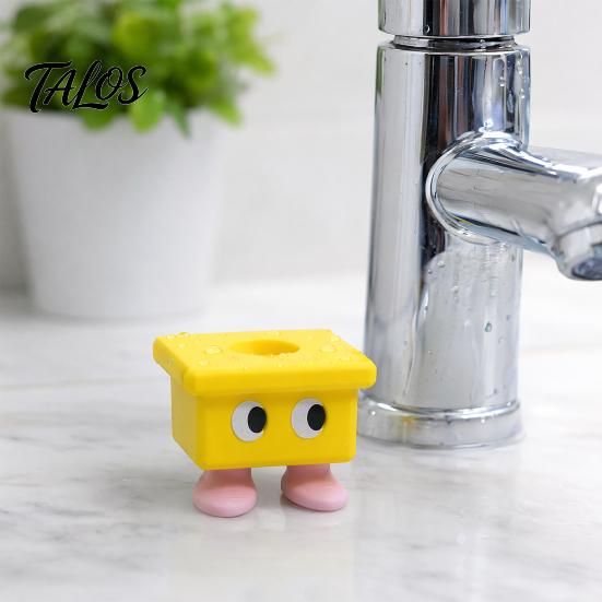 Kids Cartoon Bathroom Ornament 3D Printed Stool Toothbrush Holder, Waterproof Moisture-Proof Cute Small Feet Compact Storage Organizer for Accessories