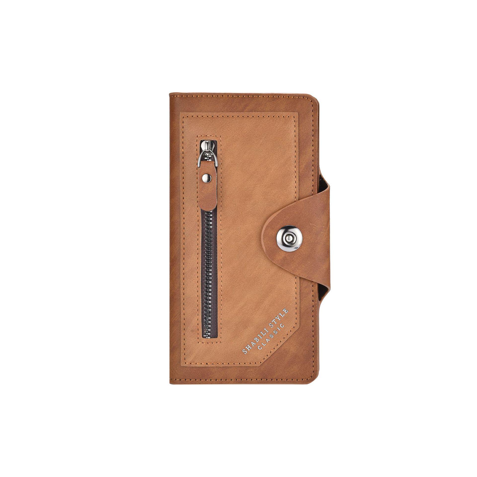 

Men s Retro PU Leather Ultra-thin Clutch Wallet with Zipper