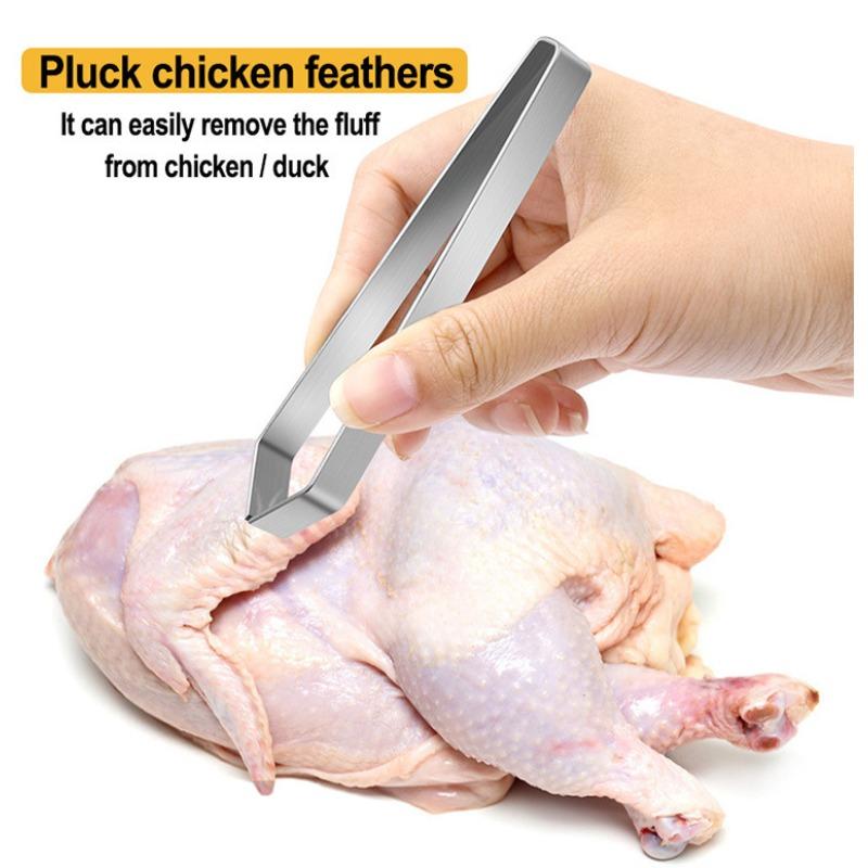 Kitchen Hair Removal Clip For Fish Bones, Stainless Steel Flat Mouth Oblique Mouth Clip, Household Small Tool