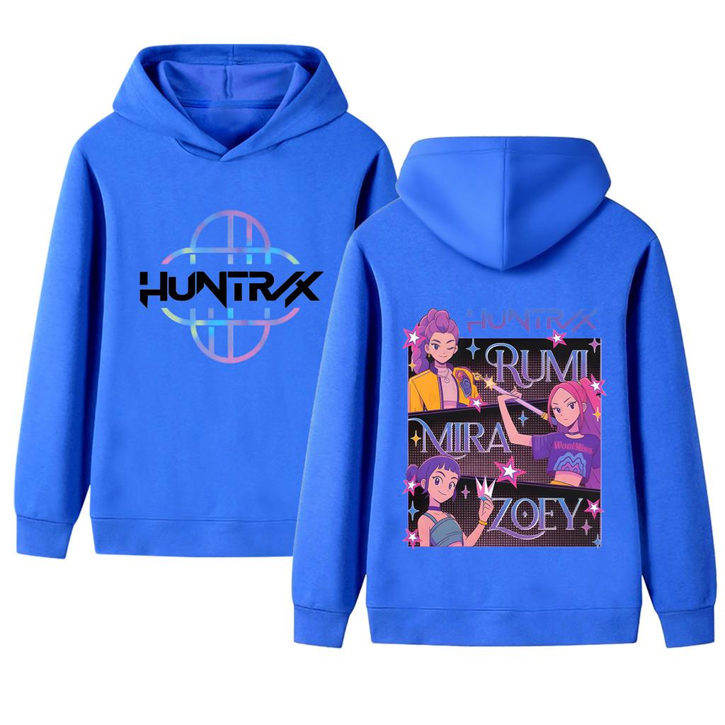 B1225-2 Kids Boys Girls Kpop Rumi Zoey Mira Double-sided Print Long Sleeves Hoodie