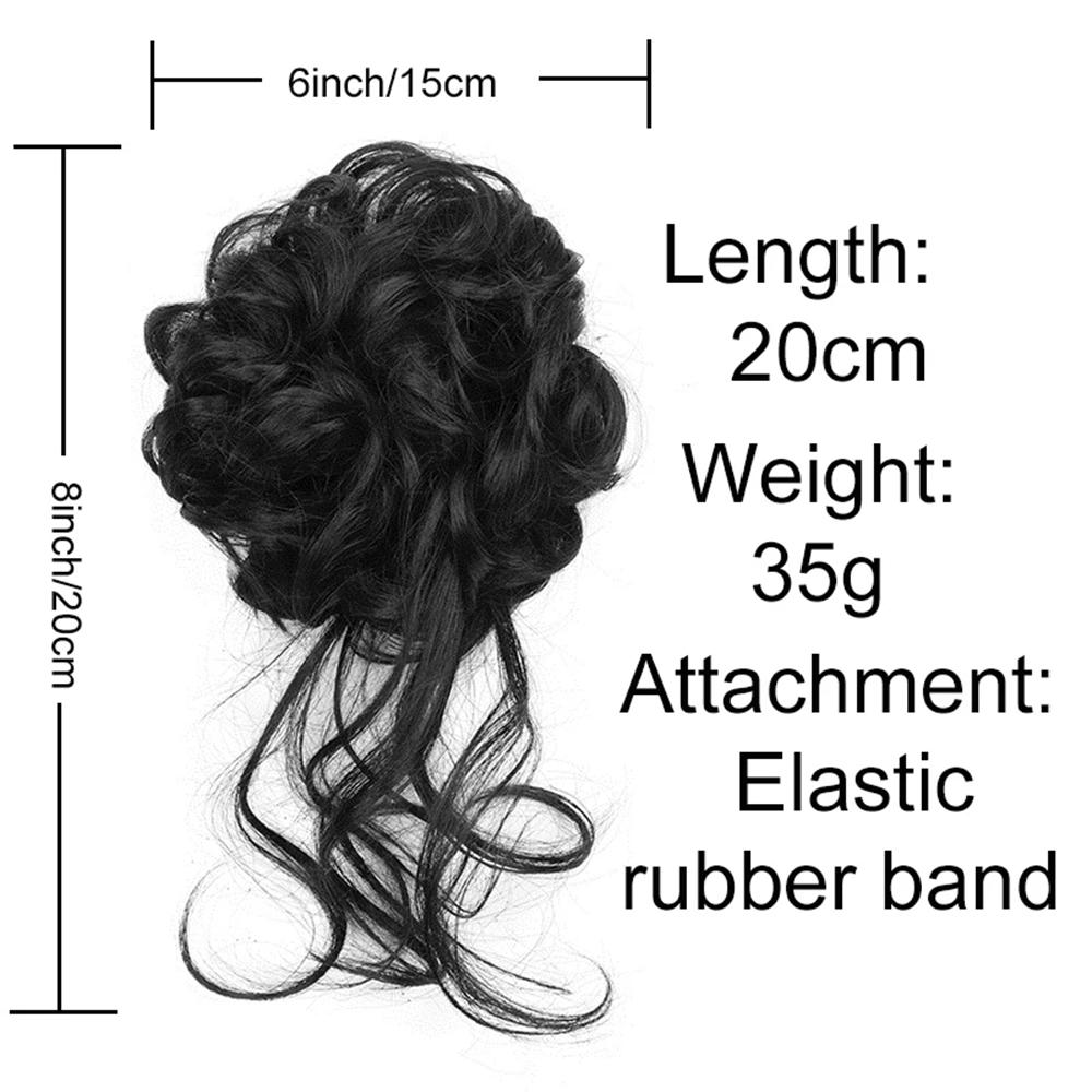 Messy Bun Hair Piece Synthetic Tousled Updo Hair Buns Extension Elastic Hair Band Hair Fake Hair Accessories for Women Girls