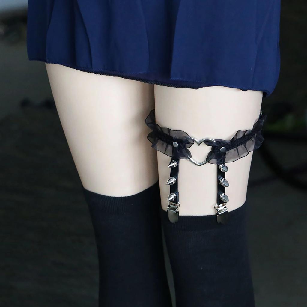 Dame, Sexy, Elastisitet, Hjerte, Kunstskinn, Tight, Suspender, Punk, Garter Belter, Bar Party