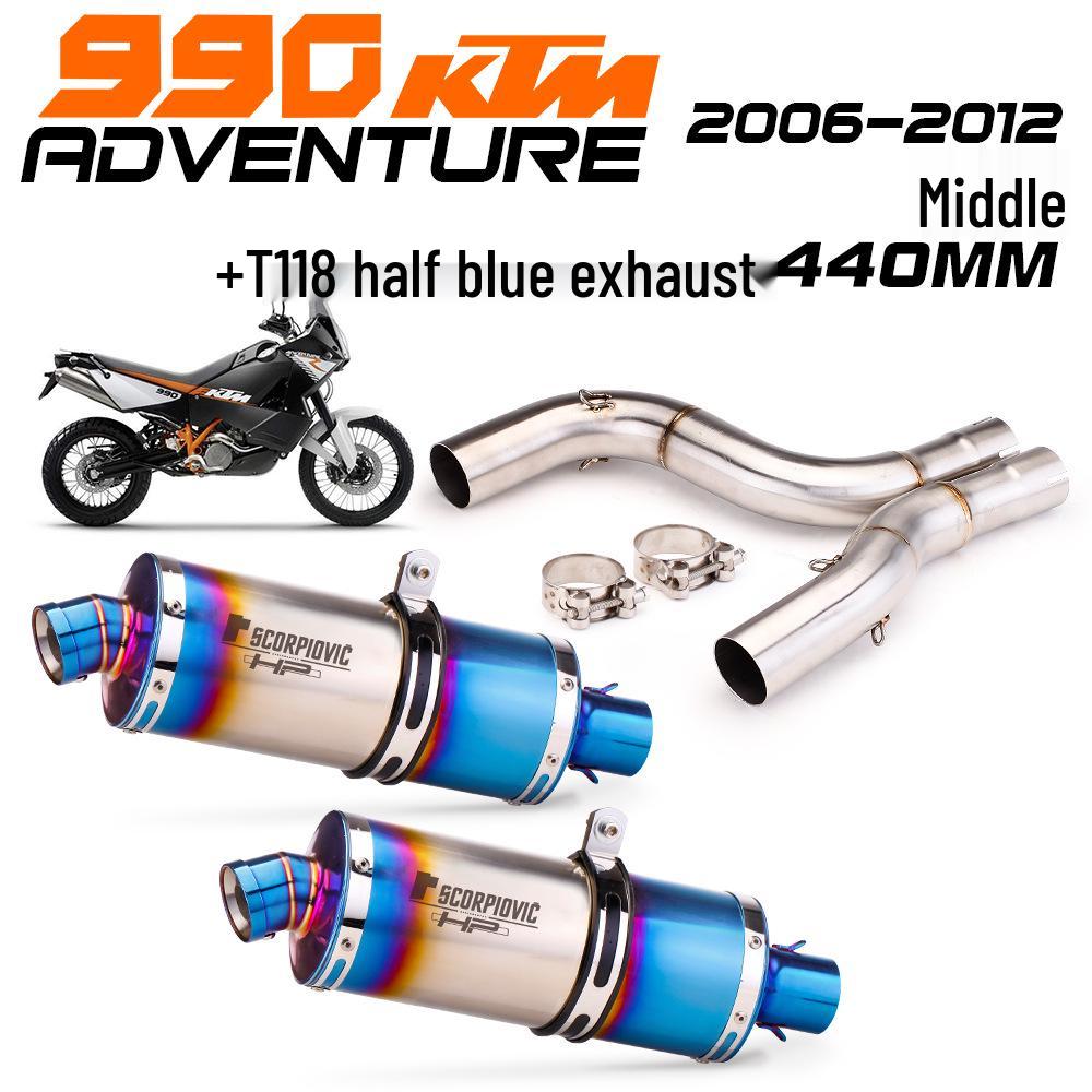 Fits 2006-2012 DUKE ADV990S: Modified Carbon Fiber Mid-Section Exhaust Tailpipe