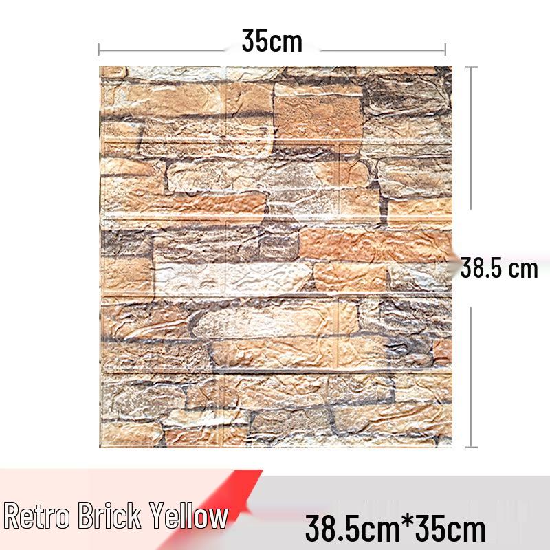 3D Waterproof & Moisture-Proof Self-Adhesive Wall Stickers and Soft Pack Wallpaper