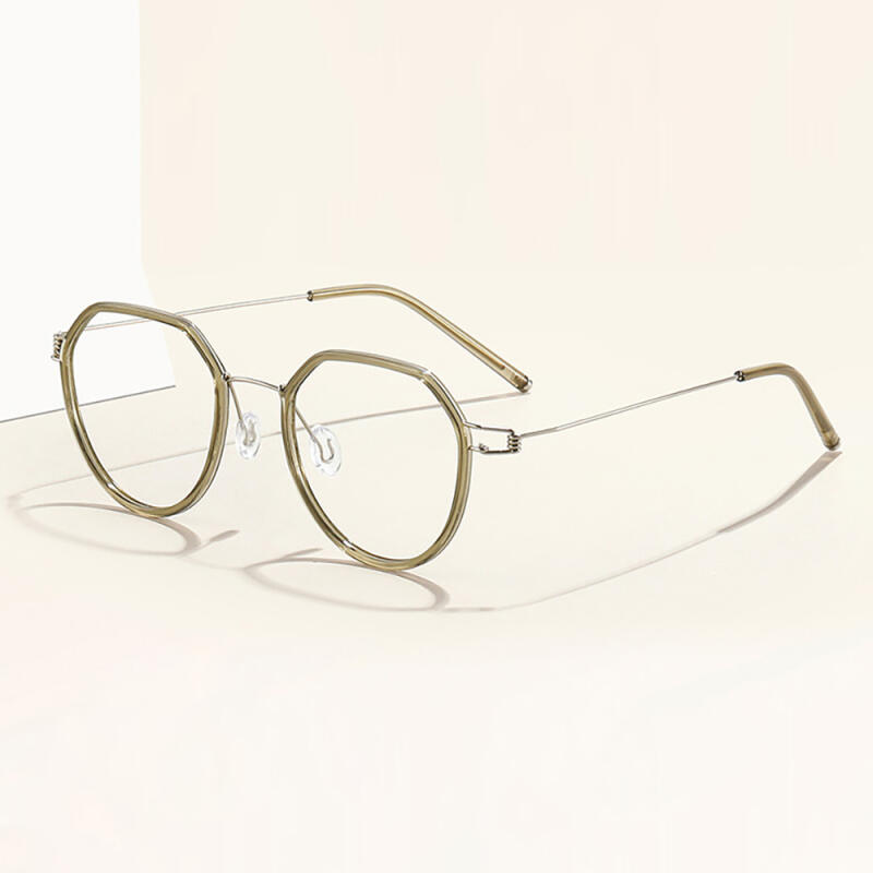 Neo Retro 2254 Ultralight No-Screw Eyeglass Frame Light Green LIGHT GREEN