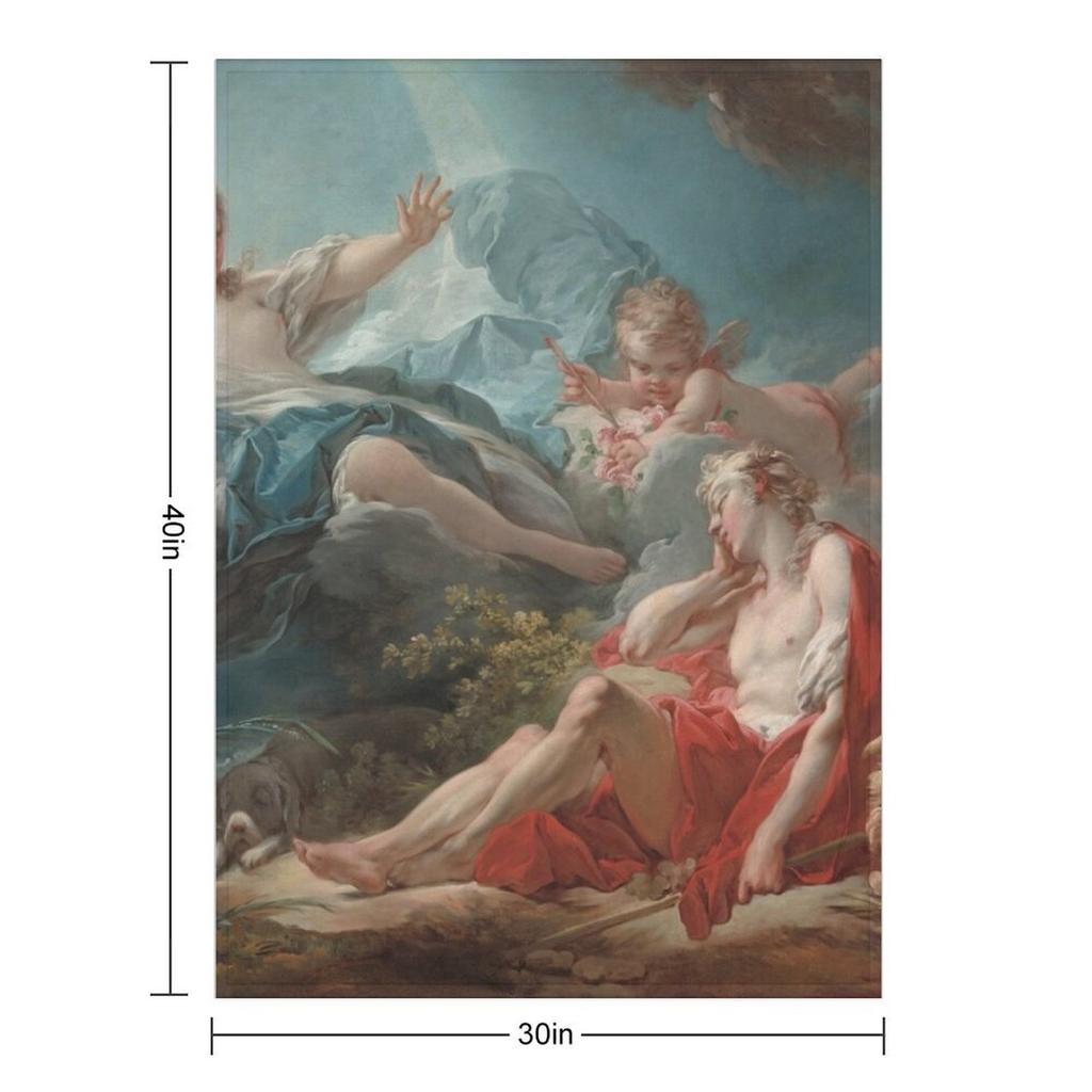 Diana und Endymion Ölgemälde von Jean-Honoré Fragonard Überwurfdecke Lockeres Picknick Haariges Weich Betten Decken