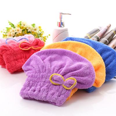 Women's Coral Fleece Quick Dry Hair Cap Tool Drying Hat Bathing Towel Bath