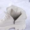 Women's Height-Increasing Martin Boots: Korean Style, Plus Velvet, Autumn/Winter, Thick Sole, Mid-Calf, Plus Size, Cotton.