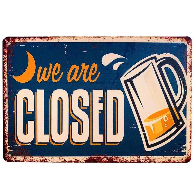 Vintage Beer Metal Tin Signs Wine Alcohol Drinker for Bar Pub Club Man Cave Kitchen Wall Decor Plaque 8x12 Inch