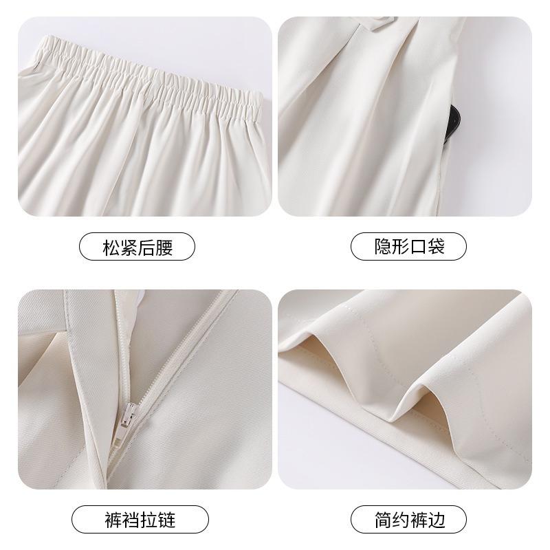 Ice Silk Shorts Women's New Summer Thin Loose High Waist Thin Versatile Suit Five-point Pants