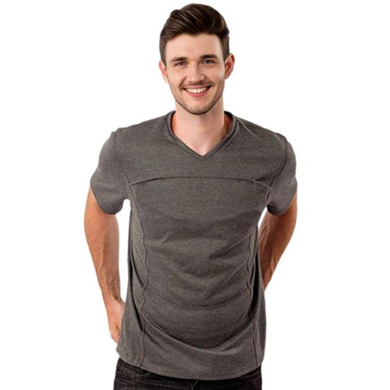 Maglietta Portabebè da Uomo Misto Cotone Scollo a V Manica Corta Maglietta da Papà per Portare il Bambino T-shirt per un Genitorialità Confortevole Cura del Bambino