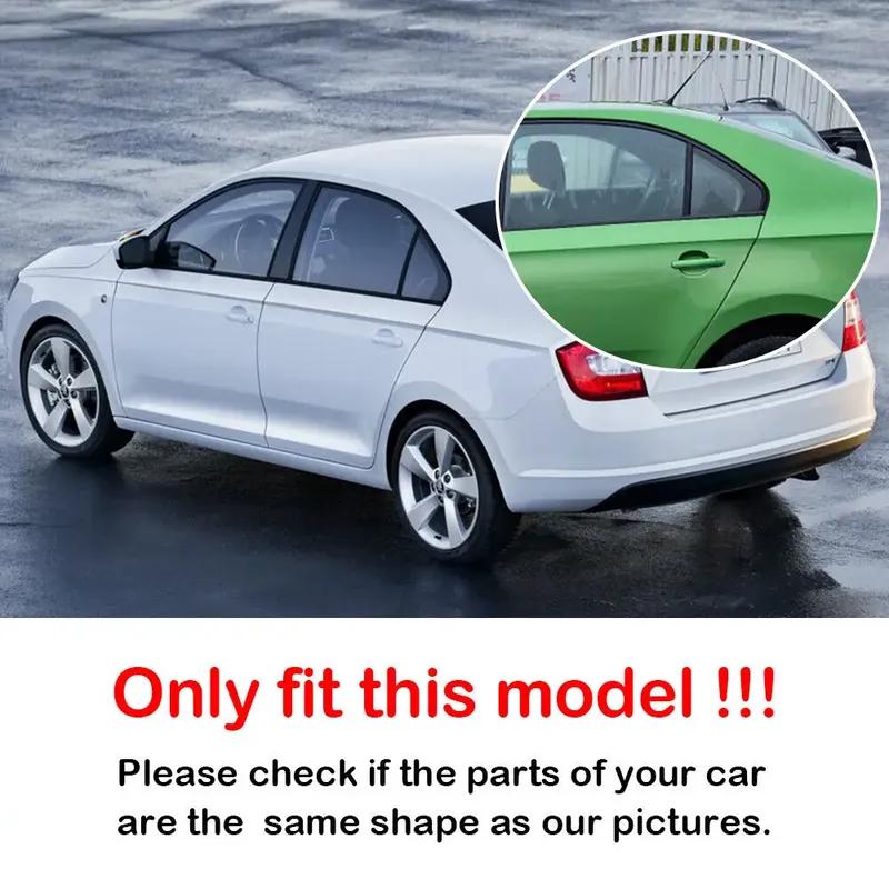 For Skoda Rapid Sedan 2012-2018 Pair Car Rear Louver Window Side Shutter Cover Trim Sticker Vent Scoop Carbon Black Accessories