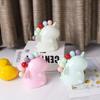 Creative Kawaii Stainless Steel Fruit Fork with Plastic Storage Tank Cake Dessert Fork Household Kitchen Desktop Decoration