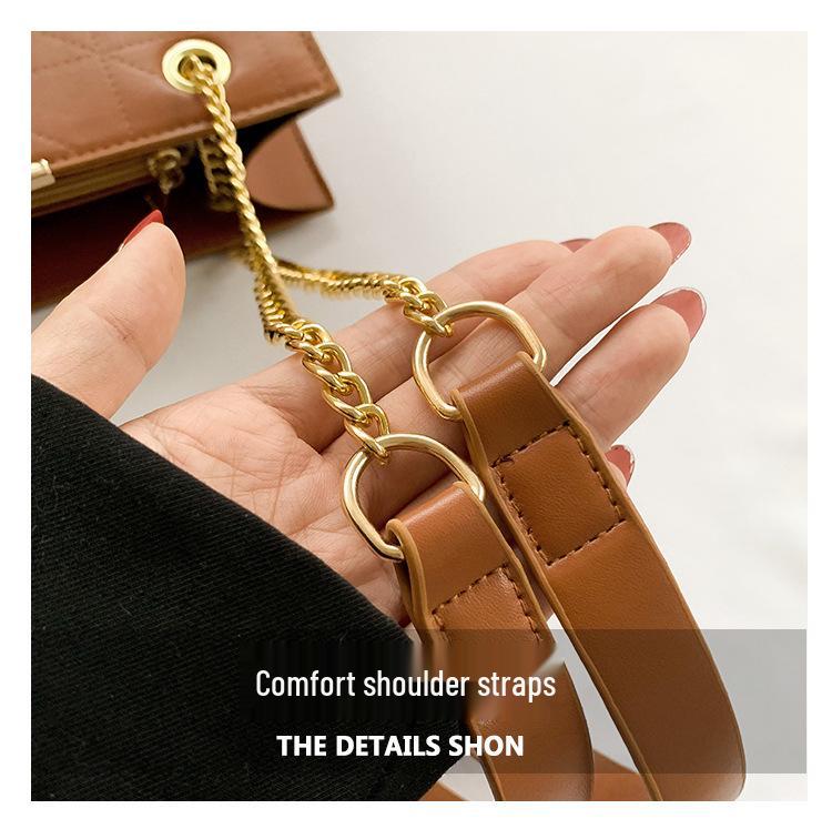 2023 Retro Casual Winter Tote: Large Capacity Solid Color Diamond Lattice Underarm Bag