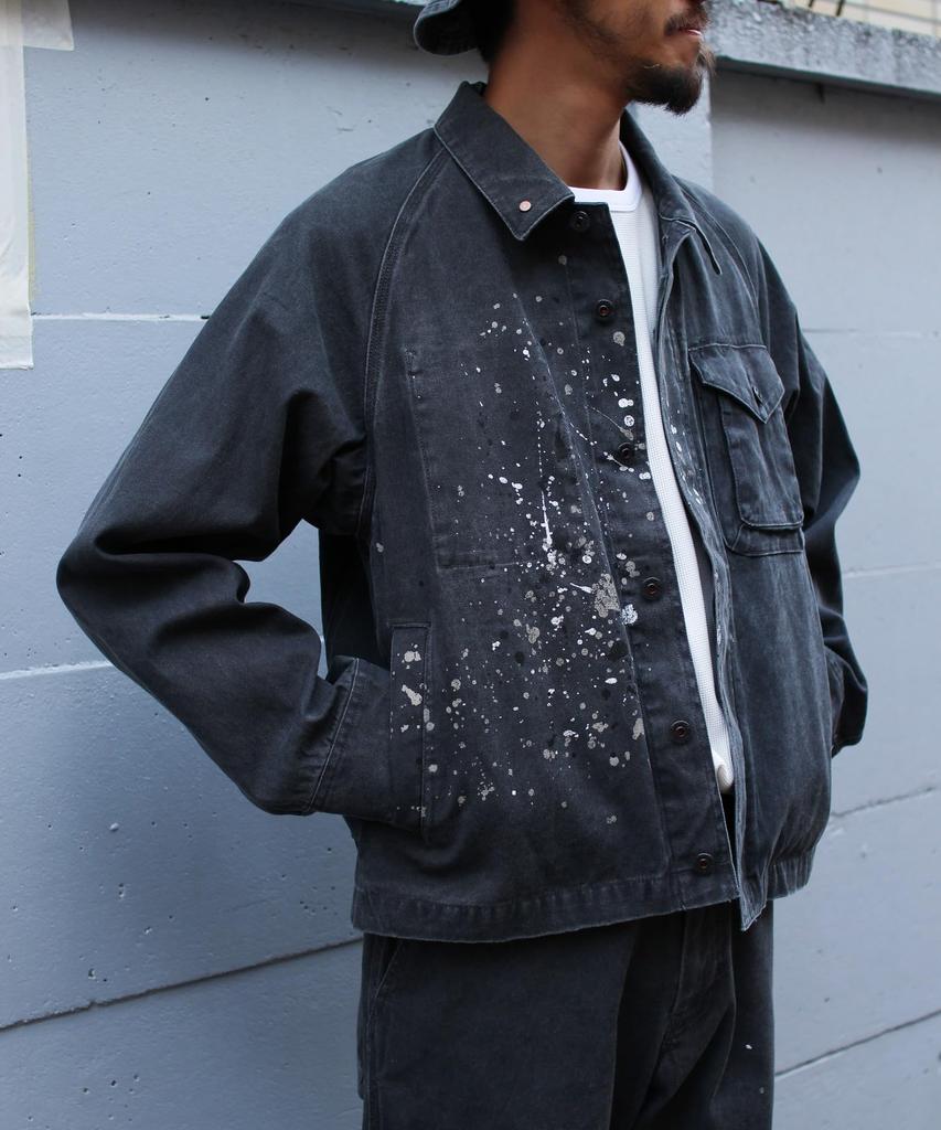 Snow Peak Sulfur Dyed Fade Painted Coverall Outer Jacket for Men and ECRU L JK-26SU008 Women,