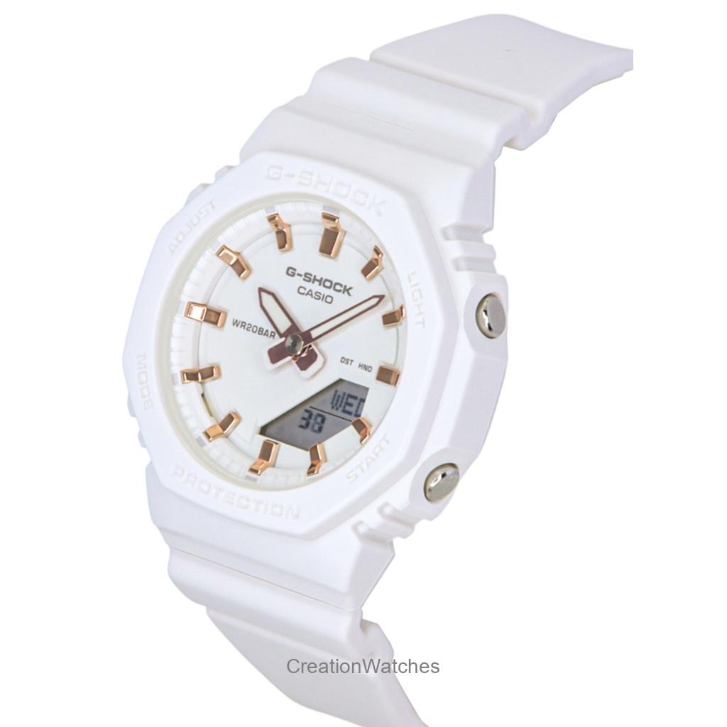 Casio G-Shock Analog Digital Bio-Based Resin Strap White Dial Quartz GMA-P2100M-7A 200M Women's Watch