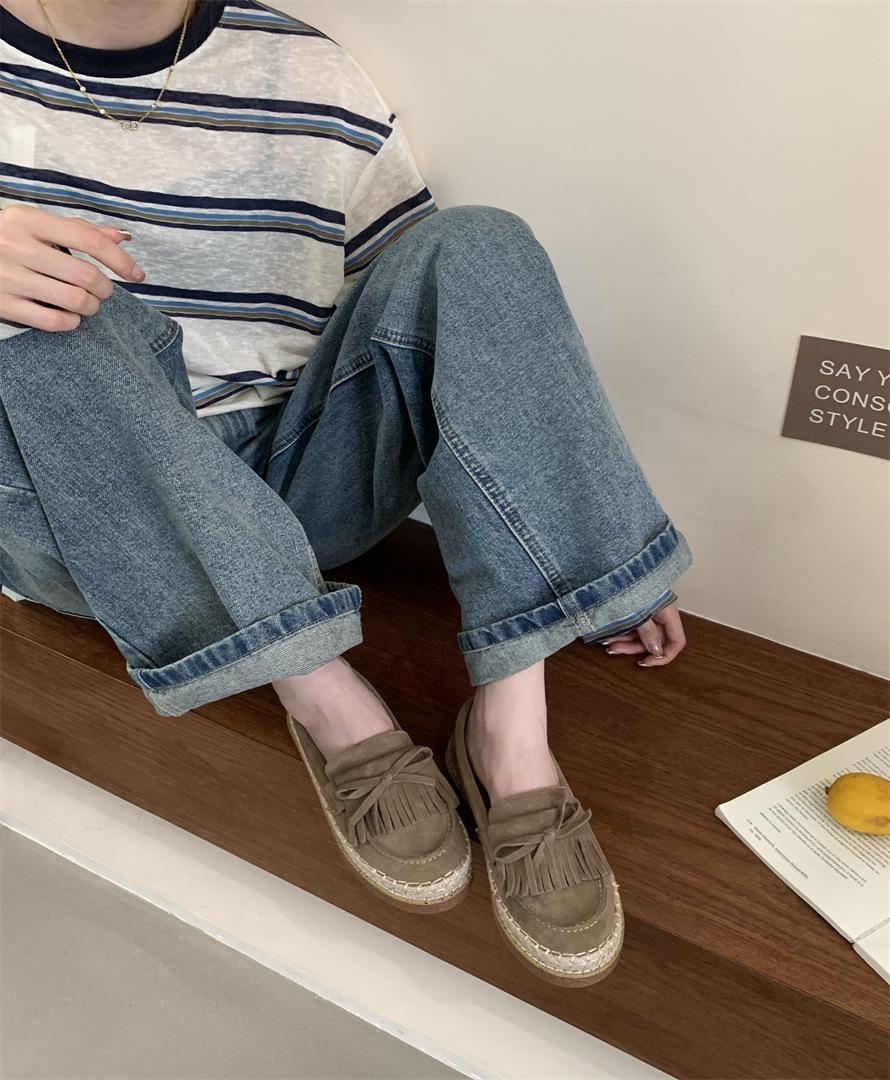 

Tassel Xiaoxiangfeng Fisherman Shoes Women s Spring 2025 New Versatile Feet Soft Sole One Pedal Loafu Single Shoes 39 верблюд