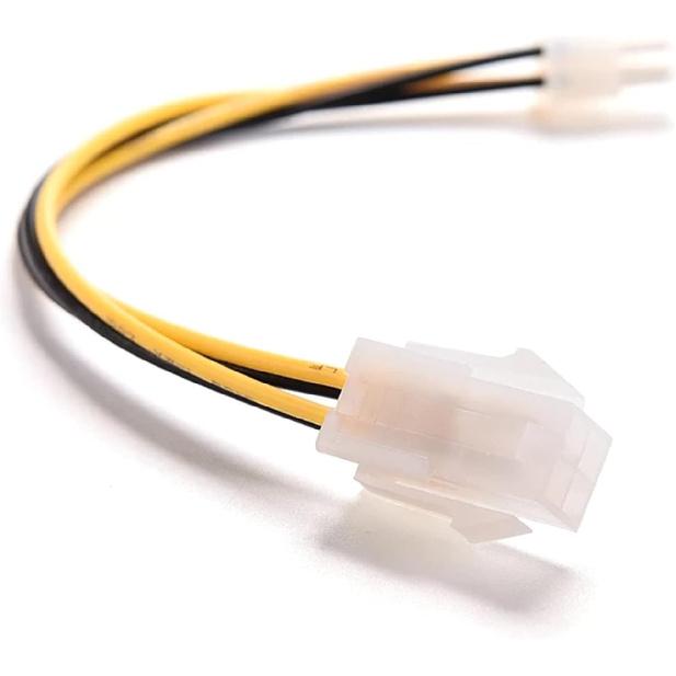 1Pc White 4pin Male to Female Power Supply Cable Motherboard CPU Power Supply Adapter Converter Cable 12V 4Pin Power Cord,Long Term Use Audio and